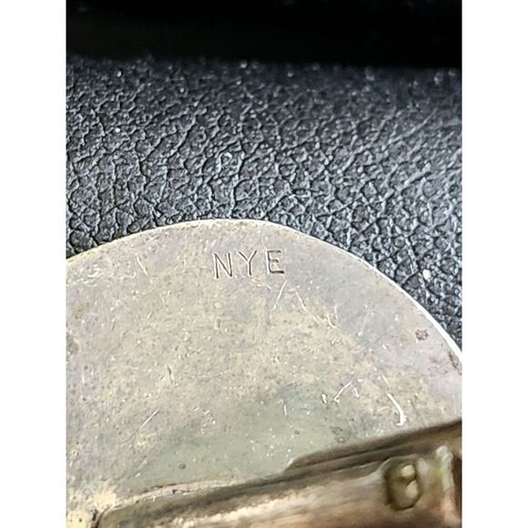 VTG Sterling Silver - STUART NYE Hammered Circle Men's Cufflinks - 11.5g Estate - Picture 6 of 7